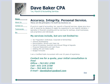 Tablet Screenshot of davebakercpa.com